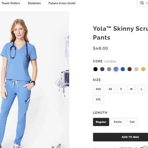 FIGS Scrub Ceil Blue M TALL set (Casma™ + Yola)